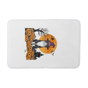 Halloween Cat Witch Pumpkin Vintage Spooky_1 Bath Mat
