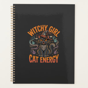 Halloween Cat Witch Vibes Planner