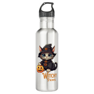 Halloween Cat Witchy Paws 710 Ml Water Bottle