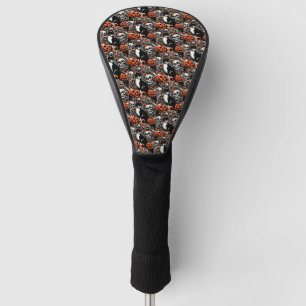 Halloween Cat with Pumpkins Golf Head Cover
