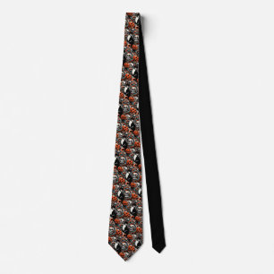 Halloween Cat with Pumpkins Tie