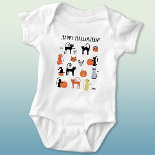 Halloween Cats Cute Spooky Baby Bodysuit