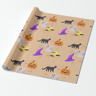Halloween Cats Cute Spooky Wrapping Paper