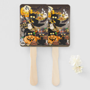Halloween Cats Funny Party Hand Fan