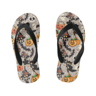 Halloween Cats Funny Party Kid's Flip Flops