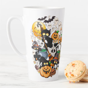Halloween Cats Funny Party Latte Mug
