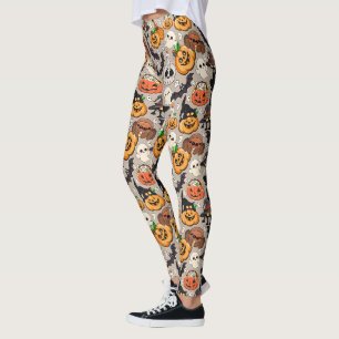 Halloween Cats Funny Party Leggings