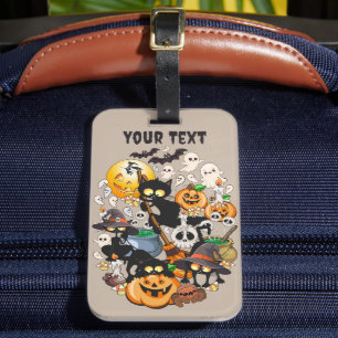 Halloween Cats Funny Party Luggage Tag