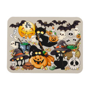 Halloween Cats Funny Party Magnet