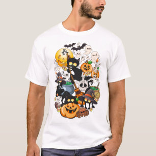 Halloween Cats Funny Party T-Shirt