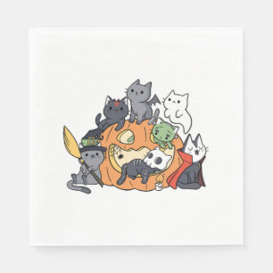 Halloween Cats Kittens Napkin