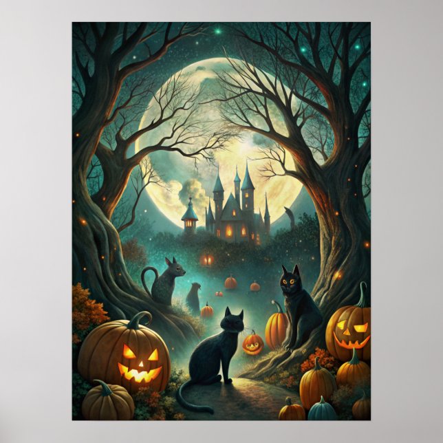 Halloween Cats Poster (Front)