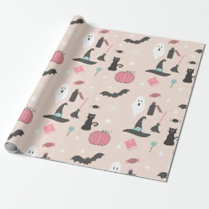 Halloween Cats, Pumpkins and Bats Wrapping Paper