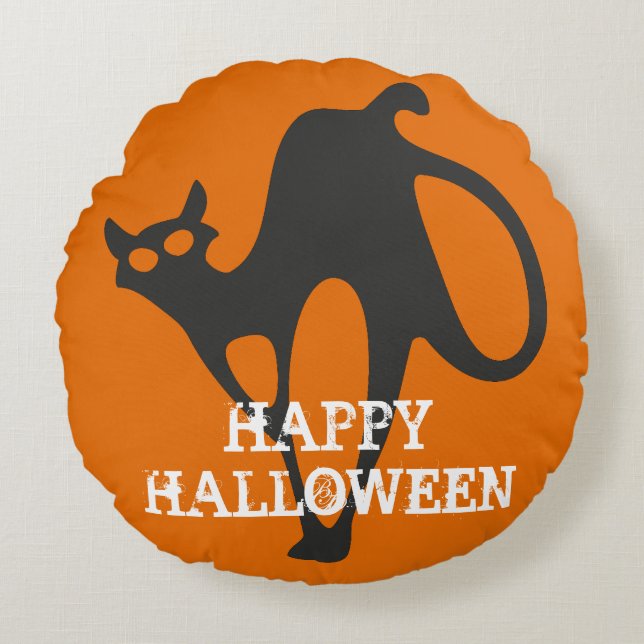 Halloween Cats Round Cushion (Front)
