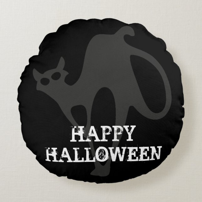 Halloween Cats Round Cushion (Front)
