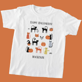 Halloween Cats Spooky Personalised T-Shirt