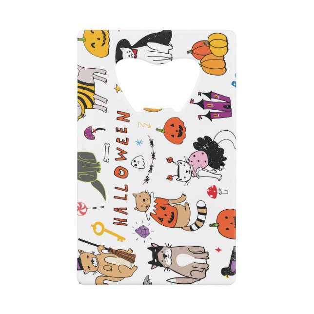 Halloween Cats Vintage Line Pattern (Front)