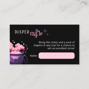 Halloween Cauldron Diaper Raffle Enclosure Card