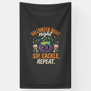 Halloween Cauldron Party Cheers Banner