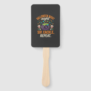 Halloween Cauldron Party Cheers Hand Fan