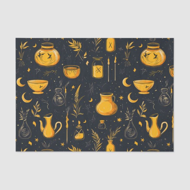 Halloween Cauldrons And Potions  Tissue Paper (Front)