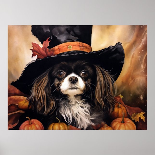 Halloween Cavalier King Charles Spaniel Poster (Front)