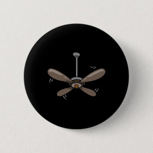 Halloween Ceiling Fan Costume Funny Easy Lazy Last 6 Cm Round Badge