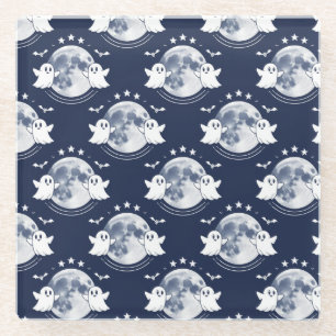 Halloween celebration glass coaster