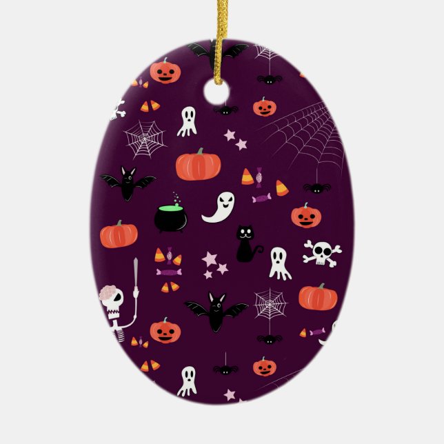 Halloween Ceramic Tree Decoration (Front)