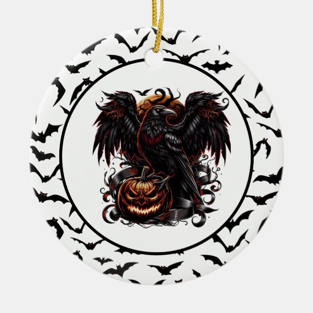 Halloween  ceramic tree decoration (Front)
