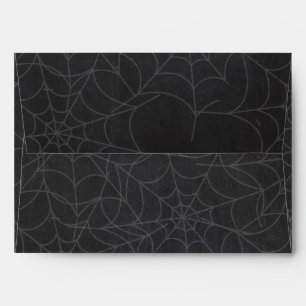 Halloween Chalk Spider Web Invitation Envelope