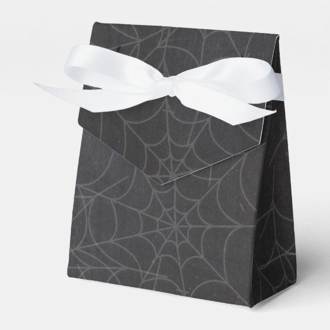 Halloween Chalk Spider web Party Favour Boxes (Front Side)