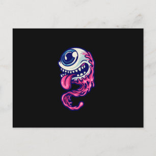 Halloween character one eye postcard