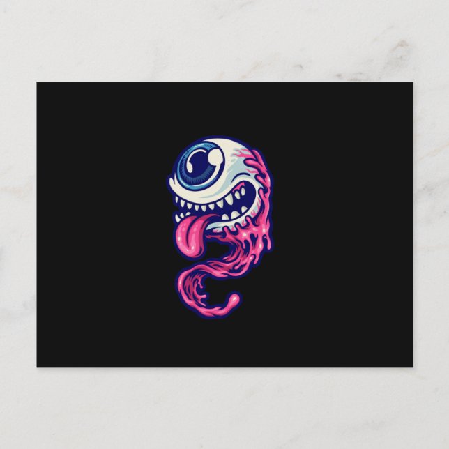 Halloween character one eye postcard (Front)