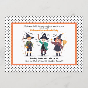 Halloween Characters Costume Party Parade Invitation