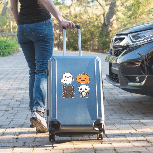 Halloween Characters � Ghost, Pumpkin, Black Cat & (Suitcase Insitu)