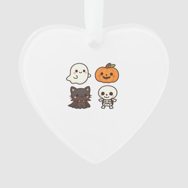 Halloween Characters � Ghost, Pumpkin, Black Cat & Ornament (Front)