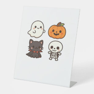 Halloween Characters � Ghost, Pumpkin, Black Cat & Pedestal Sign