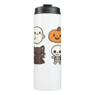 Halloween Characters – Ghost, Pumpkin, Black Cat & Thermal Tumbler