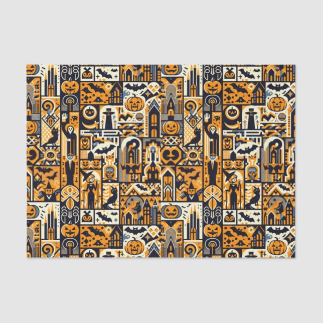 Halloween Characters Tissue Paper (Front)