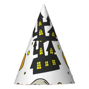 Halloween Characters: Whimsical Seamless Pattern Party Hat