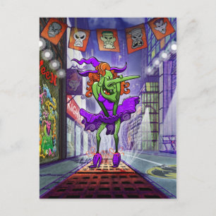 Halloween Charming Witch Postcard