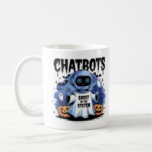 🤖Halloween Chatbot AI Funny Ghost In Machine 👻🎃 Coffee Mug
