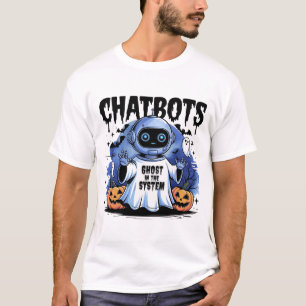 🤖Halloween Chatbot AI Funny Ghost In Machine 👻🎃 T-Shirt
