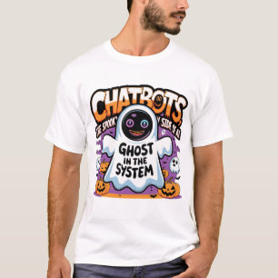 🤖Halloween Chatbot AI Funny Ghost In Machine 👻🎃 T-Shirt