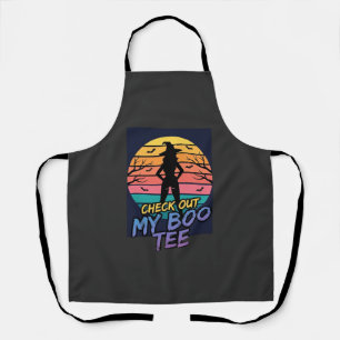 Halloween Check Out My Boo Tee Design_1 Apron