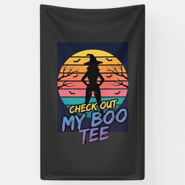 Halloween Check Out My Boo Tee Design_1 Banner (Vertical)