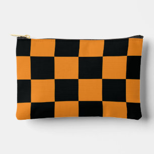 Halloween Checkers Pattern Accessory Pouch