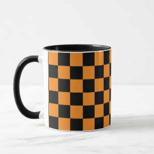 Halloween Checkers Pattern Mug