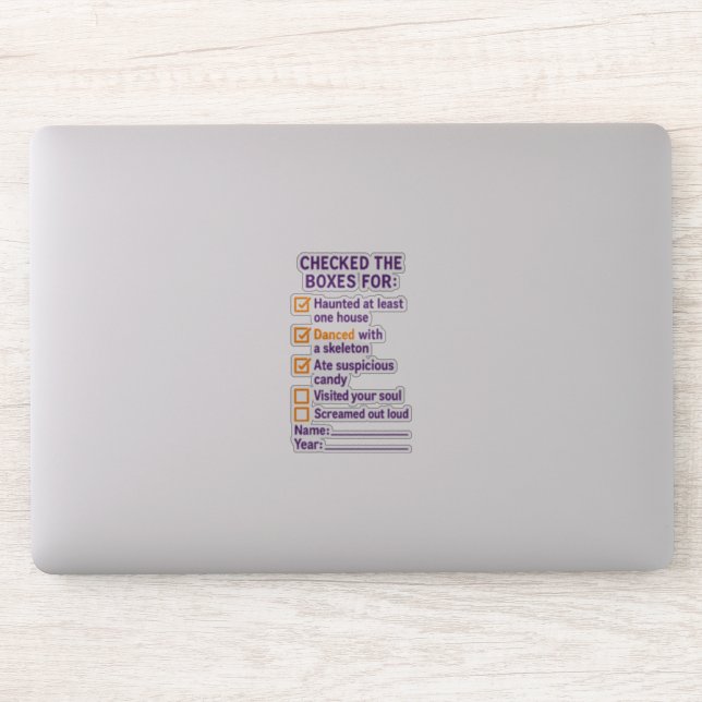 Halloween Checklist Checked Boxes Spooky To-Do (Computer)